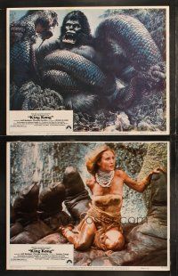 5t939 KING KONG 2 LCs '76 sexy topless Jessica Lang in giant ape's hand & John Berkey art!