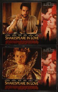 5t968 SHAKESPEARE IN LOVE 2 LCs '98 great images of Gwyneth Paltrow & Joseph Fiennes!