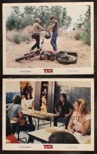 5t984 TEX 2 LCs '82 young Matt Dillon, lighting fire in school and w/ Emilio Estevez, S.E. Hinton!