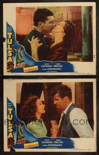 5t991 TULSA 2 LCs '49 wonderful romantic images of Susan Hayward & Robert Preston in Oklahoma!