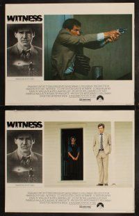 5t644 WITNESS 8 English LCs '85 cop Harrison Ford in Amish country, directed by Peter Weir!