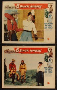 5t033 6 BLACK HORSES 8 LCs '62 Audie Murphy, Dan Duryea, sexy Joan O'Brien, 1 was deadly to them!