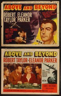 5t038 ABOVE & BEYOND 8 LCs '52 great images of pilot Robert Taylor & sexiest Eleanor Parker!
