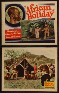 5t040 AFRICAN HOLIDAY 8 LCs '37 jungle animals and the obligatory nude native women!