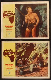 5t041 AFRICAN TREASURE 8 LCs '52 Johnny Sheffield as Bomba of the Jungle + Kimbbo the Chimp!