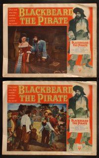 5t079 BLACKBEARD THE PIRATE 8 LCs '52 great images of Robert Newton in the title role!