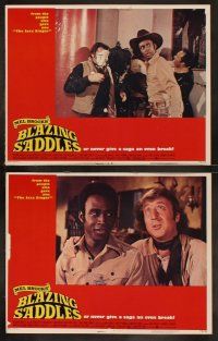 5t081 BLAZING SADDLES 8 LCs '74 classic Mel Brooks western, Gene Wilder & Cleavon Little!
