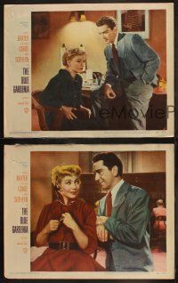 5t847 BLUE GARDENIA 3 LCs '53 directed by Fritz Lang, Anne Baxter, George Reeves, film noir!
