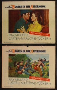 5t110 BUGLES IN THE AFTERNOON 8 LCs '52 Ray Milland, Helena Carter!