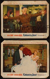 5t849 CALAMITY JANE 3 LCs '53 pretty cowgirl Doris Day in title role w/Howard Keel!