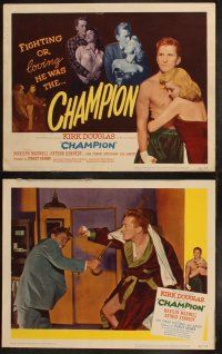 5t128 CHAMPION 8 LCs '49 cool images of boxer Kirk Douglas with Marilyn Maxwell, boxing classic!
