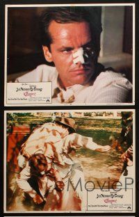 5t704 CHINATOWN 6 LCs '74 Jack Nicholson & Faye Dunaway in Roman Polanski film noir classic!