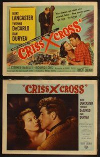 5t152 CRISS CROSS 8 LCs R58 Burt Lancaster & Yvonne De Carlo, Robert Siodmak film noir!