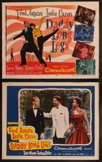5t154 DADDY LONG LEGS 8 LCs '55 great images of Fred Astaire, Leslie Caron & Terry Moore!