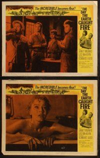 5t160 DAY THE EARTH CAUGHT FIRE 8 LCs '62 Val Guest sci-fi, the most jolting events of tomorrow!