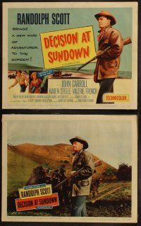 5t166 DECISION AT SUNDOWN 8 LCs '57 western cowboy Randolph Scott, directed by Budd Boetticher!