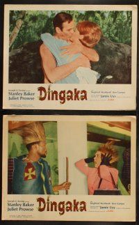 5t181 DINGAKA 8 LCs '65 Jamie Uys, Stanley Baker, Juliet Prowse, South African native tribe!