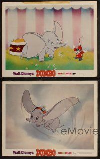 5t795 DUMBO 4 LCs R72 colorful animated cartoon art from Walt Disney circus elephant classic!