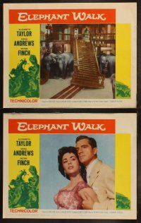 5t194 ELEPHANT WALK 8 LCs R60 sexy Elizabeth Taylor, Dana Andrews & Peter Finch in India!