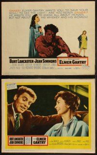 5t195 ELMER GANTRY 8 LCs '60 Jean Simmons, fiery preacher Burt Lancaster, Lewis Sinclair novel!