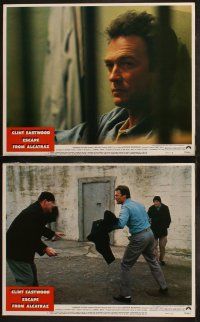 5t202 ESCAPE FROM ALCATRAZ 8 LCs '79 Clint Eastwood in famous prison, directed by Don Siegel!