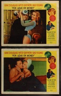 5t225 FOR LOVE OR MONEY 8 LCs '63 Kirk Douglas, Mitzi Gaynor & sexy Julie Newmar!