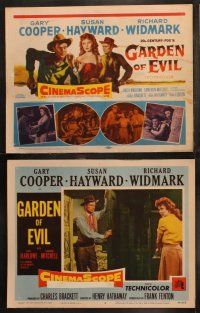 5t237 GARDEN OF EVIL 8 LCs '54 Gary Cooper, sexy Susan Hayward, & Richard Widmark!