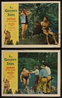 5t861 GOLDEN IDOL 3 LCs '54 Johnny Sheffield as Bomba of the Jungle, w/ Kimbbo The Chimp!