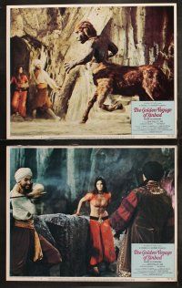 5t247 GOLDEN VOYAGE OF SINBAD 8 LCs '73 John Phillip Law, great special effects monster images!