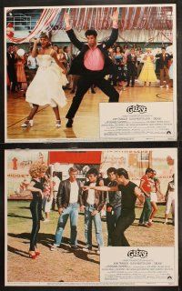 5t251 GREASE 8 LCs '78 John Travolta & Olivia Newton-John in a most classic musical!
