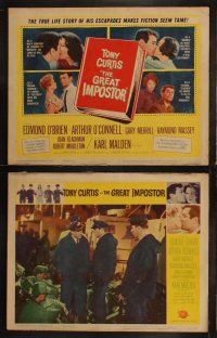 5t252 GREAT IMPOSTOR 8 LCs '61 Tony Curtis as Waldo DeMara, who faked being a doctor, warden & more!