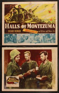 5t264 HALLS OF MONTEZUMA 8 LCs '51 Richard Widmark, Jack Palance, Robert Wagner, WWII!
