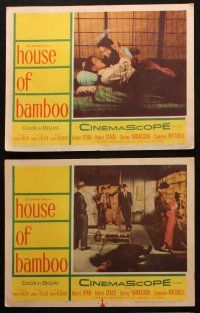 5t716 HOUSE OF BAMBOO 6 LCs '55 Sam Fuller, Robert Ryan, Robert Stack, Sessue Hayakawa!