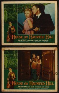 5t802 HOUSE ON HAUNTED HILL 4 LCs '59 William Castle, Vincent Price, classic horror images!