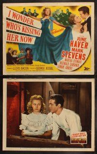5t293 I WONDER WHO'S KISSING HER NOW 8 LCs '47 romantic images of Mark Stevens, sexiest June Haver!