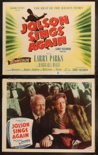 5t312 JOLSON SINGS AGAIN 8 LCs '49 artwork of Larry Parks as Al in the rest of the story!
