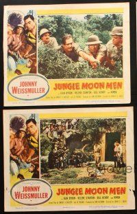 5t754 JUNGLE MOON MEN 5 LCs '55 Johnny Weissmuller as himself with Jean Byron & Kimba the chimp!