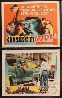 5t323 KANSAS CITY CONFIDENTIAL 8 LCs '52 John Payne, Coleen Gray, Lee Van Cleef, Missouri film noir