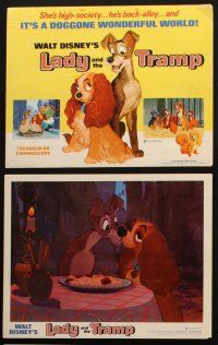 5t016 LADY & THE TRAMP 9 LCs R72 Walt Disney romantic canine dog classic cartoon!