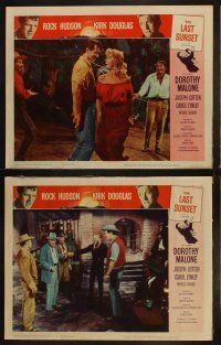 5t341 LAST SUNSET 8 LCs '61 Rock Hudson, Kirk Douglas, Dorothy Malone, directed by Robert Aldrich!