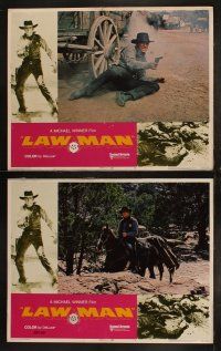 5t343 LAWMAN 8 LCs '71 great images of cowboy Burt Lancaster, directed by Michael Winner!