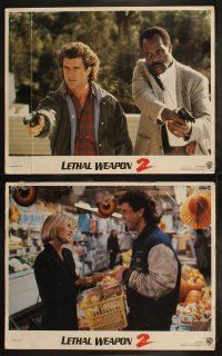5t346 LETHAL WEAPON 2 8 LCs '89 great images of cops Mel Gibson & Danny Glover, Joe Pesci!