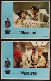 5t874 LIVE & LET DIE 3 LCs '73 Roger Moore as Bond, sexy Jane Seymour, Kotto, Holder!