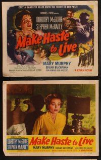 5t361 MAKE HASTE TO LIVE 8 LCs '54 gangster Stephen McNally knows Dorothy McGuire's secret!