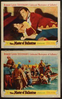 5t382 MASTER OF BALLANTRAE 8 LCs '53 Errol Flynn, Robert Louis Stevenson story, pirate adventure!