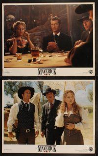 5t384 MAVERICK 8 LCs '94 Mel Gibson, Jodie Foster, James Garner, gambling images!