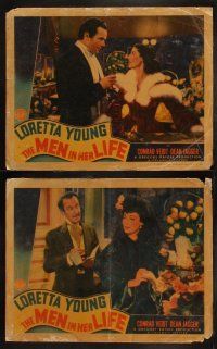 5t683 MEN IN HER LIFE 7 LCs '41 great images of pretty Loretta Young, with Conrad Veidt!