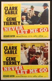 5t762 NEVER LET ME GO 5 LCs '53 Delmer Daves, cool images of Clark Gable & sexy Gene Tierney!
