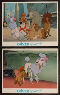 5t425 OLIVER & COMPANY 8 LCs '88 cartoon images of Walt Disney cats & dogs in New York City!