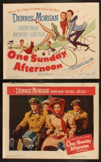 5t428 ONE SUNDAY AFTERNOON 8 LCs '49 Dennis Morgan & Dorothy Malone, DeFore, Paige!